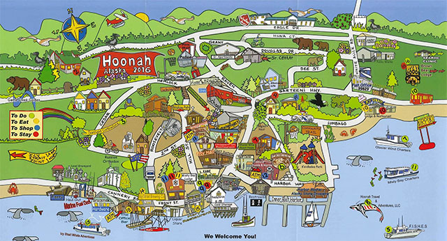 Map of Hoonah Alaska