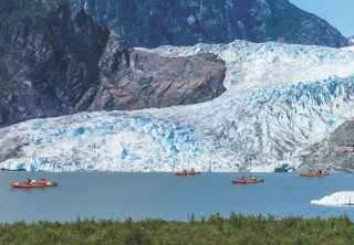 Photo of Lake Kayak Adventure with Mendenhall Glacier in Background
