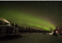 Photo of The Aurora behind the Last Frontier Mushing Co Op Mongolian Yurt