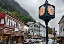 Photo of clock tower downtown juneau