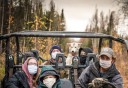 Photo of guests in mushing cart