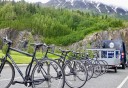Photo of van and bike with scenery