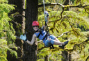 Photo of woman on ketchikan zipline