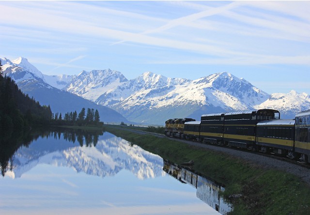 Train from Fairbanks to Anchorage via Denali Star Train Alaska