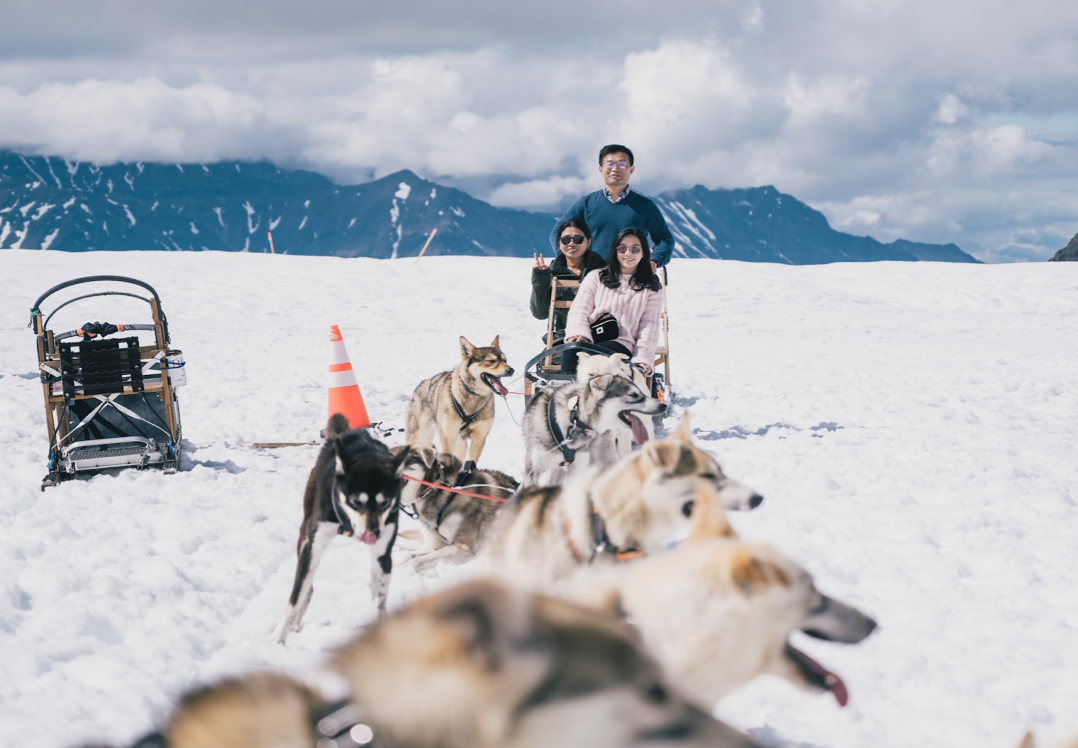Anchorage Dog Sledding and Glacier Helicopter Tour Alaska Shore