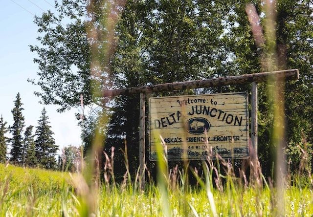 Photo of delta junction sign