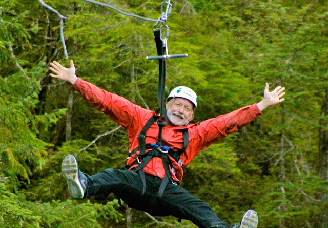 Juneau Alpine Zipline Adventure Alaska Shore Excursions   Man On Zipline 