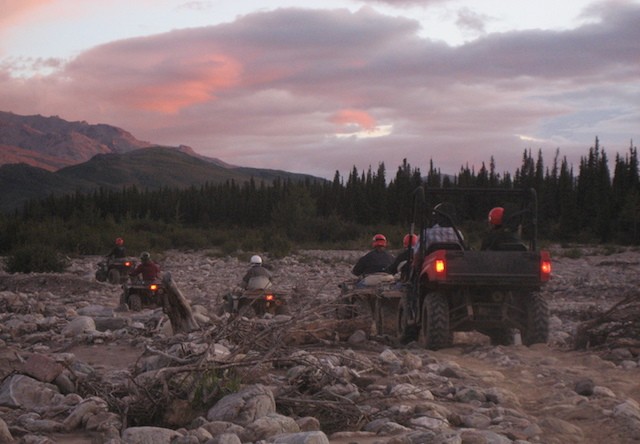 sunset atv ride in denali