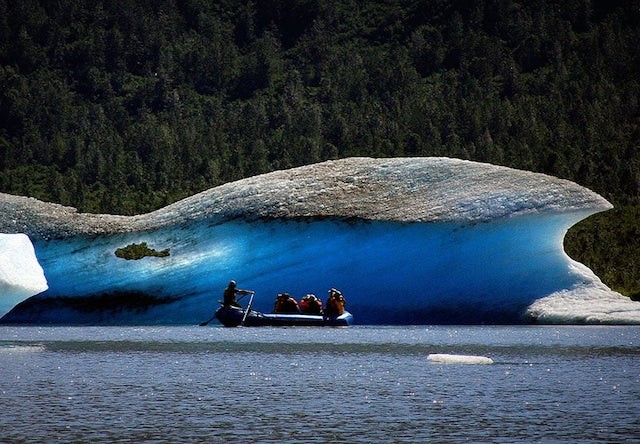 Photo of transparent iceberg